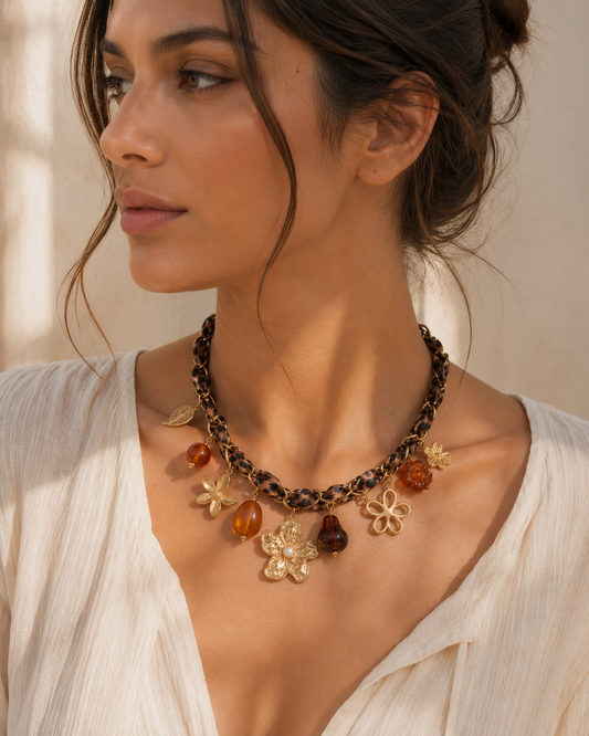 Collier-Ambre Sauvage