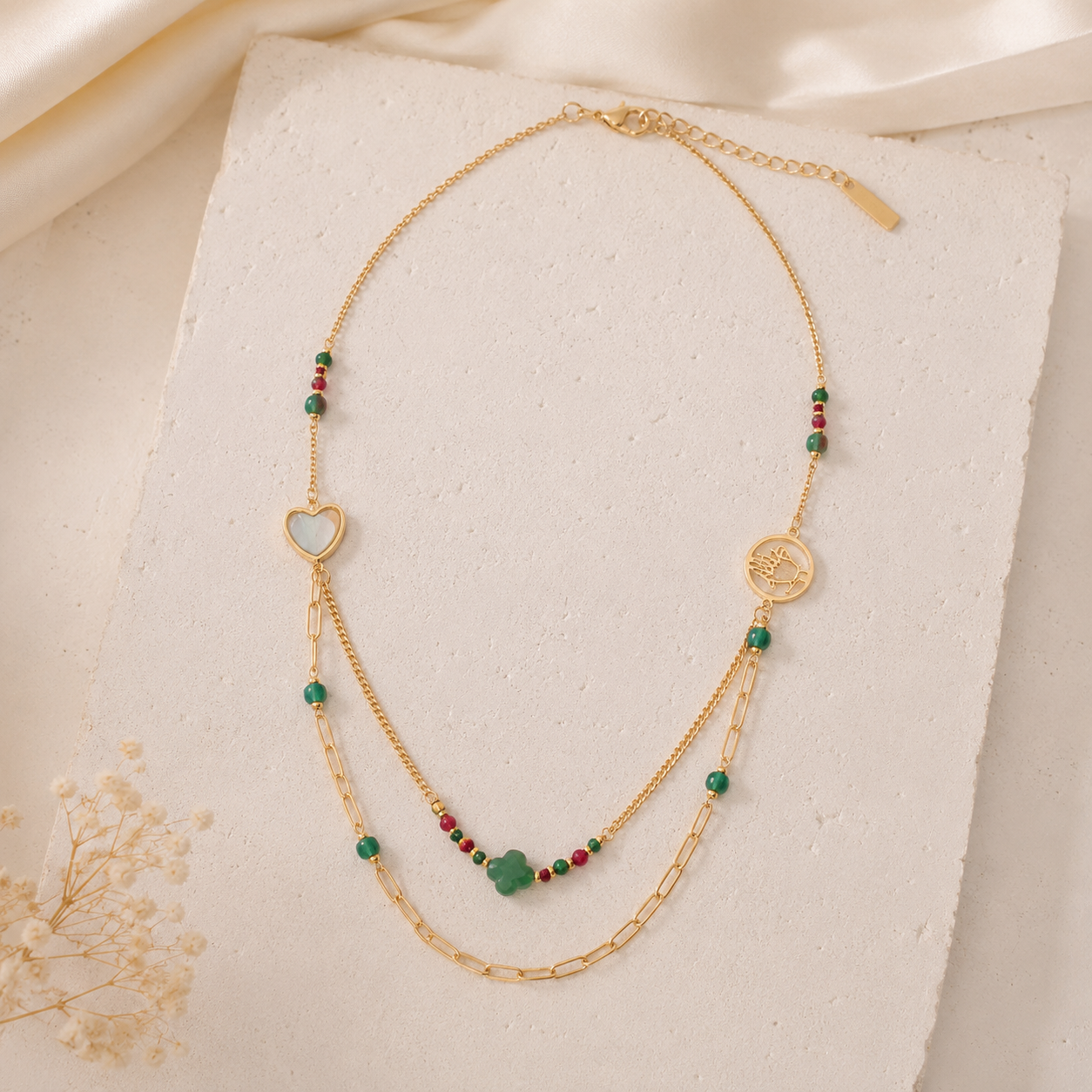 Collier - Emeraude Sacrée